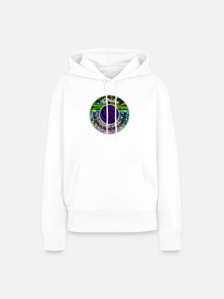 Kybalion-Spirale der Verbindung Lila - Frauen Premium Bio Hoodie - Weiß
