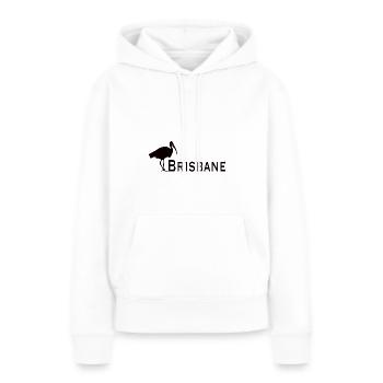 Bin Poulet Brisbane - Sweat à capuche Premium bio Femme - blanc - Devant - Julia (174cm)