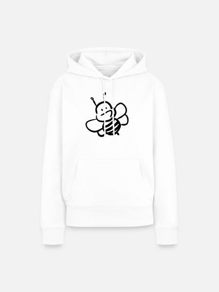 Biene - Frauen Premium Bio Hoodie - Weiß