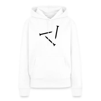 Schraube - Frauen Premium Bio Hoodie - Weiß - Vorne - Julia (174cm)