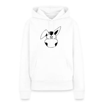 Dummer Esel - Frauen Premium Bio Hoodie - Weiß - Vorne - Julia (174cm)