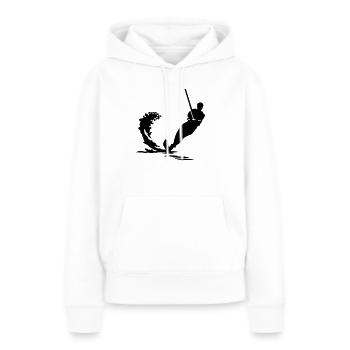 Ski nautique - Sweat à capuche Premium bio Femme - blanc - Devant - Julia (174cm)