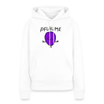 lustige Pflaume - Frauen Premium Bio Hoodie - Weiß - Vorne - Julia (174cm)