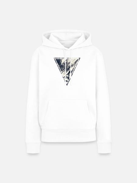 Marmor Dreieck - Frauen Premium Bio Hoodie - Weiß