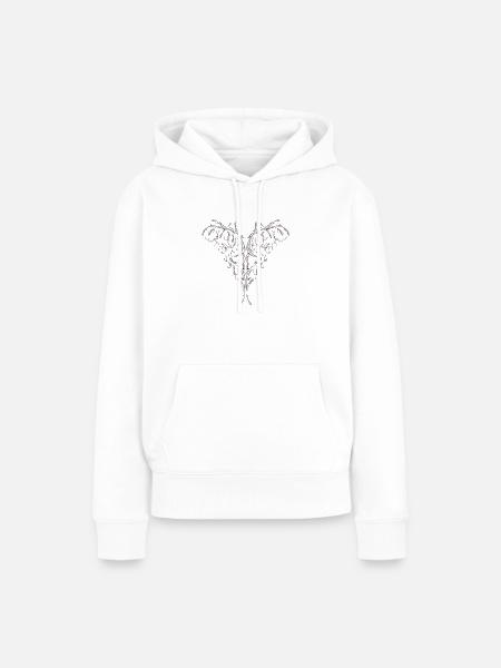 Butterfly - Frauen Premium Bio Hoodie - Weiß