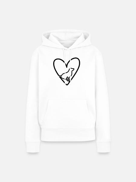 Dog Hund - Frauen Premium Bio Hoodie - Weiß