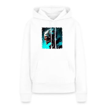 Cyborg ou monstre comme Cyber Android du futur - Sweat à capuche Premium bio Femme - blanc - Devant - Julia (174cm)