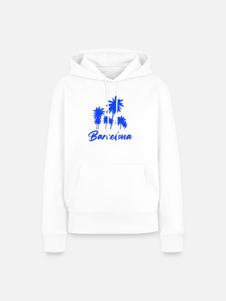 barcelona - Frauen Premium Bio Hoodie - Weiß