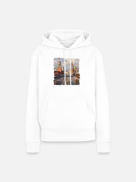 Der Roter Platz in Moskau - Frauen Premium Bio Hoodie - Weiß