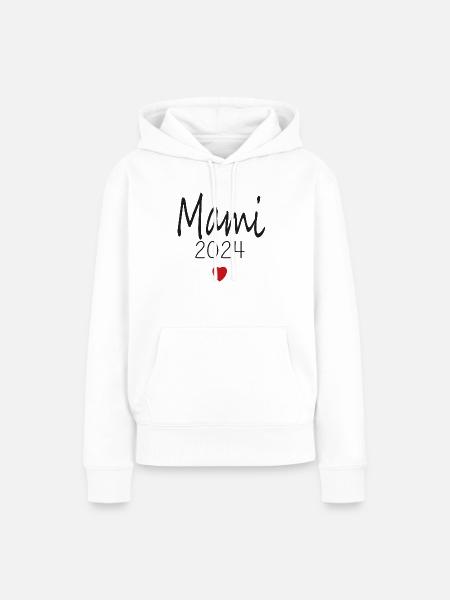 Mami - Zukunft Mami 2024 - Frauen Premium Bio Hoodie - Weiß