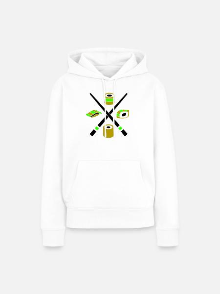 sushi - Frauen Premium Bio Hoodie - Weiß