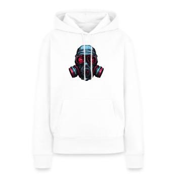Masque à gaz - Sweat à capuche Premium bio Femme - blanc - Devant - Julia (174cm)