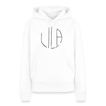 Lila - Frauen Premium Bio Hoodie - Weiß - Vorne - Julia (174cm)