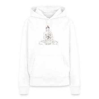 Auszeit - Frauen Premium Bio Hoodie - Weiß - Vorne - Julia (174cm)