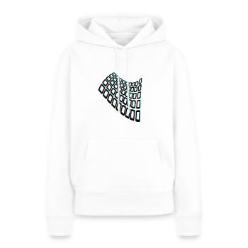 illusion trippante - Sweat à capuche Premium bio Femme - blanc - Devant - Julia (174cm)
