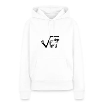 Racine de canard de vache - Sweat à capuche Premium bio Femme - blanc - Devant - Julia (174cm)