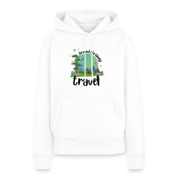 Travel Around The World - Women’s Premium Organic Hoodie - white - Front - Julia (174cm)