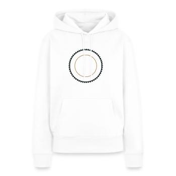 Embleme pour creer logo - Sweat à capuche Premium bio Femme - blanc - Devant - Julia (174cm)