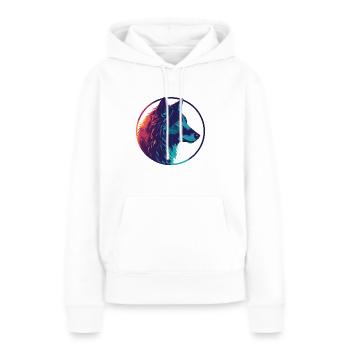 Wolf, Wild Dog, Grey Wolf, Canis lupus - Women’s Premium Organic Hoodie - white - Front - Julia (174cm)