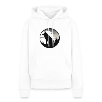 Wolf, Wild Dog, Grey Wolf, Canis lupus - Women’s Premium Organic Hoodie - white - Front - Julia (174cm)