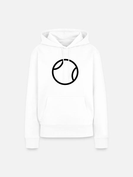 Tennisball - Frauen Premium Bio Hoodie - Weiß