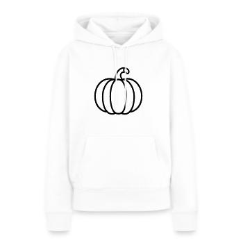 citrouille - Sweat à capuche Premium bio Femme - blanc - Devant - Julia (174cm)