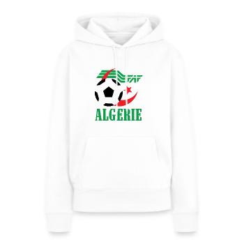 Algérie - Sweat à capuche Premium bio Femme - blanc - Devant - Julia (174cm)