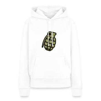 Grenade - Sweat à capuche Premium bio Femme - blanc - Devant - Julia (174cm)