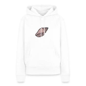 Muschel - Frauen Premium Bio Hoodie - Weiß - Vorne - Julia (174cm)