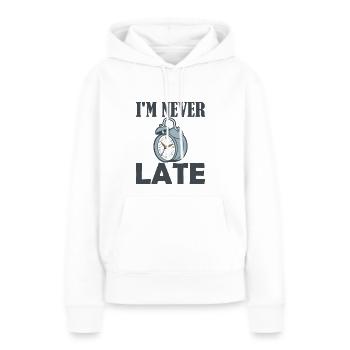 Dans le réveil - Sweat à capuche Premium bio Femme - blanc - Devant - Julia (174cm)