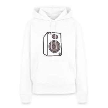 Voix-parole musicale - Sweat à capuche Premium bio Femme - blanc - Devant - Julia (174cm)