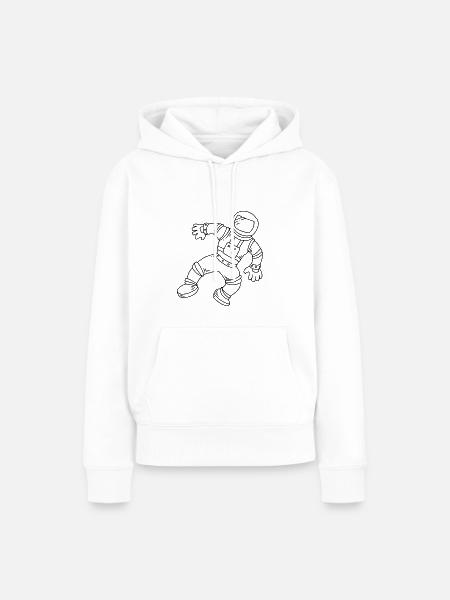 Astronaut - Frauen Premium Bio Hoodie - Weiß