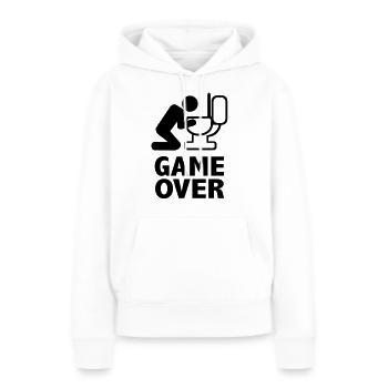 Alcool - Sweat à capuche Premium bio Femme - blanc - Devant - Julia (174cm)