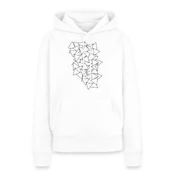 triangles - Sweat à capuche Premium bio Femme - blanc - Devant - Julia (174cm)