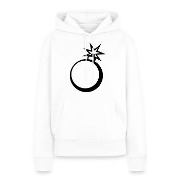 clipart bombe en marche - Sweat à capuche Premium bio Femme - blanc - Devant - Julia (174cm)