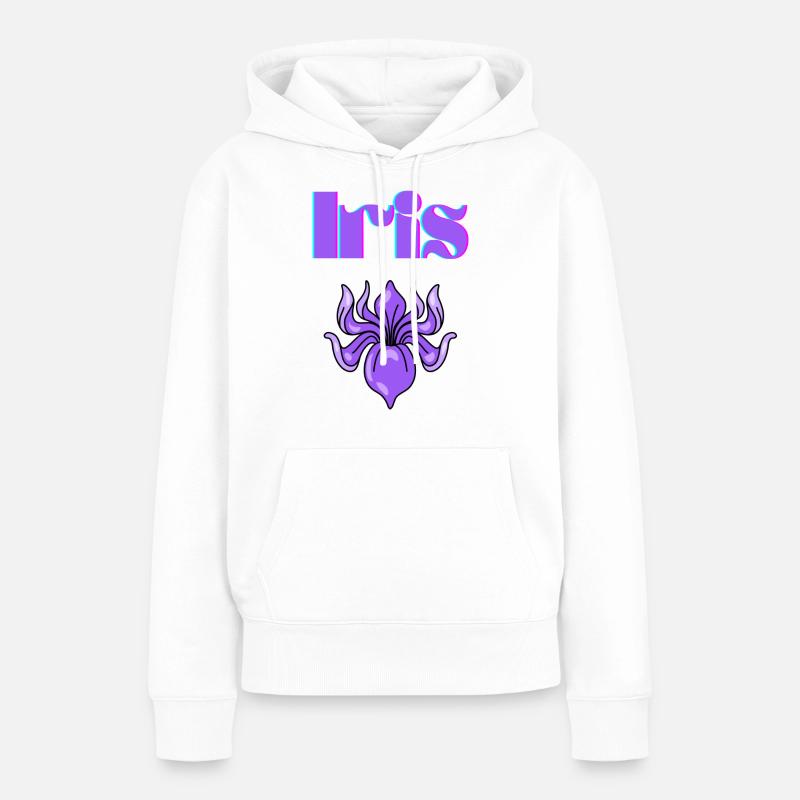 Iris - Frauen Premium Bio Hoodie - Weiß