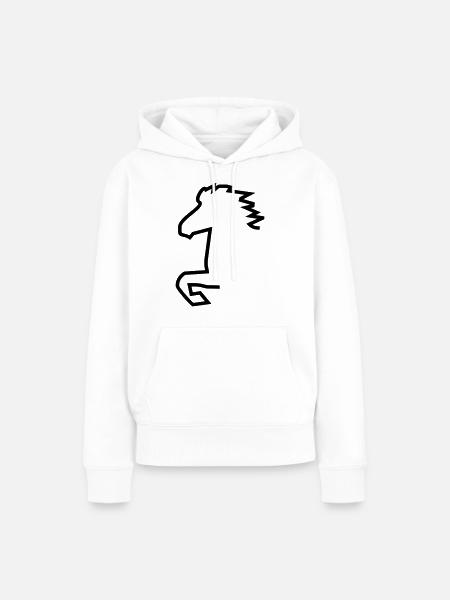 Islandpferd - Frauen Premium Bio Hoodie - Weiß
