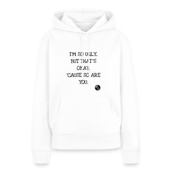 I'm so ugly, but that's okay... Lithium - Nirvana - Sweat à capuche Premium bio Femme - blanc - Devant - Julia (174cm)