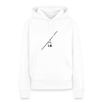Remontée mécanique ski hiver - Sweat à capuche Premium bio Femme - blanc - Devant - Julia (174cm)