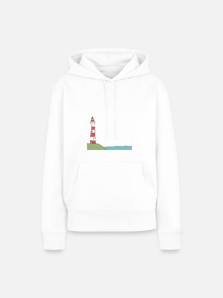 Leuchtturm Meer - Frauen Premium Bio Hoodie - Weiß