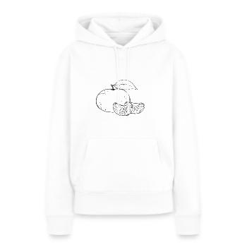 Tag der Mandarine - Frauen Premium Bio Hoodie - Weiß - Vorne - Julia (174cm)