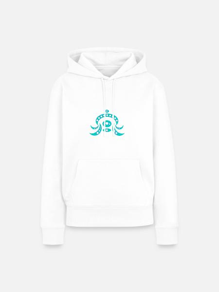 Motif N°12 - Sweat à capuche Premium bio Femme - blanc