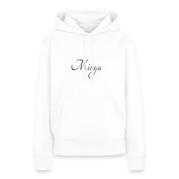 Masque Minga Munich Bavière - Sweat à capuche Premium bio Femme - blanc - Devant - Julia (174cm)