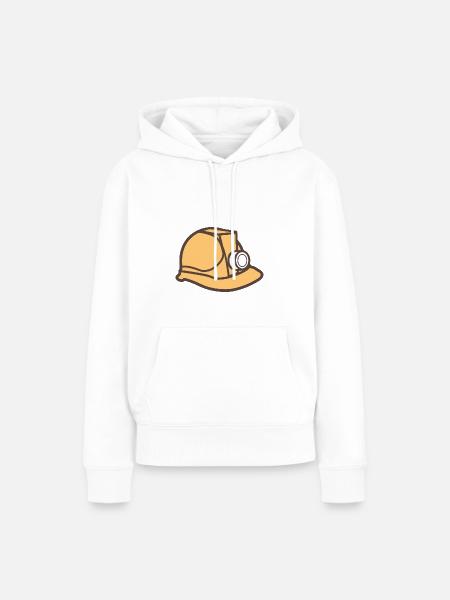 Bauarbeiter Helm - Frauen Premium Bio Hoodie - Weiß