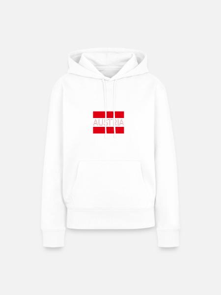 Austria - Frauen Premium Bio Hoodie - Weiß