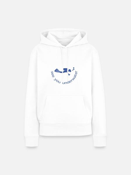 see you underwater - Frauen Premium Bio Hoodie - Weiß