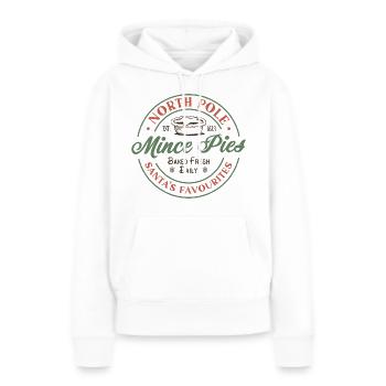 Tartes hachées au pôle Nord - Sweat à capuche Premium bio Femme - blanc - Devant - Julia (174cm)