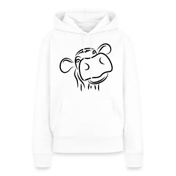 Kuh von den Bauern - Nutztiere - Kuh - Frauen Premium Bio Hoodie - Weiß - Vorne - Julia (174cm)