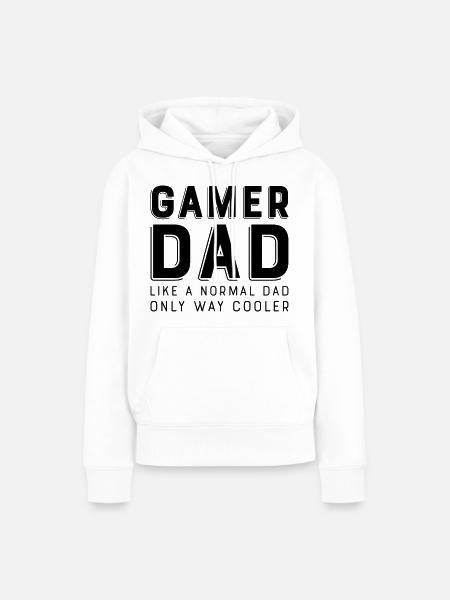 Gamer Dad - Frauen Premium Bio Hoodie - Weiß