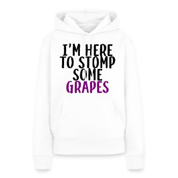 I'm Here To Stomp Some Grapes 3 - Frauen Premium Bio Hoodie - Weiß - Vorne - Julia (174cm)